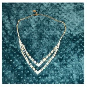 Gold Tone Diamond Necklace